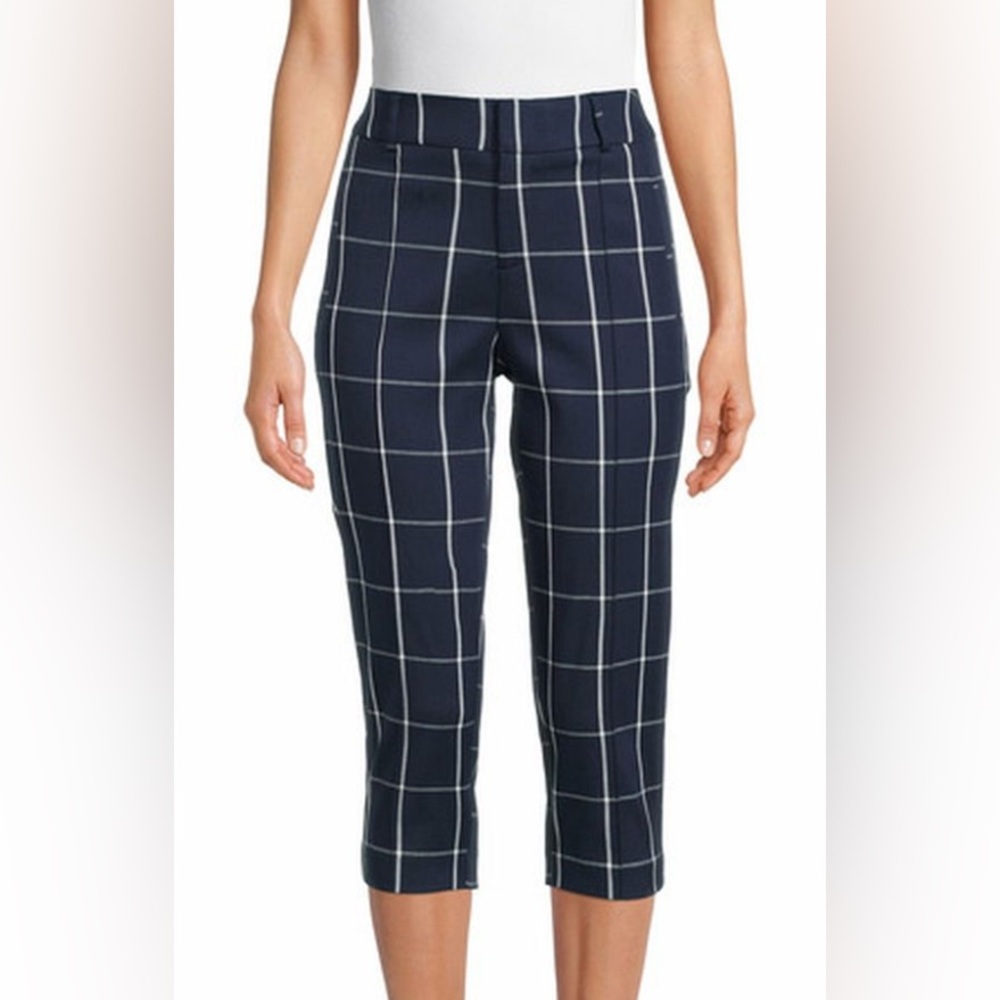 Time and Tru Blue Plaid Capri Pants.
